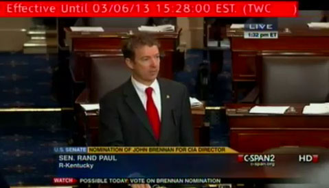 Government Emergency Alert Test Interrupts Rand Paul Filibuster 